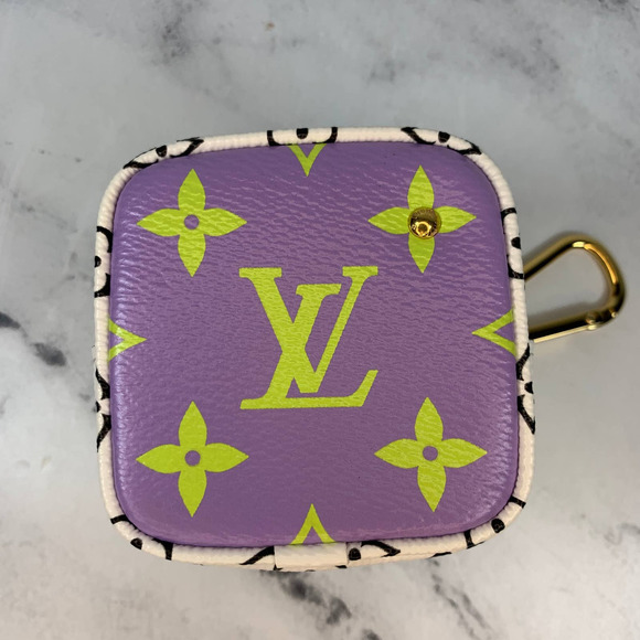 Louis Vuitton Giant Cube Monogram Purple/Black/White Coin Purse Chain Case LV - Picture 12 of 12